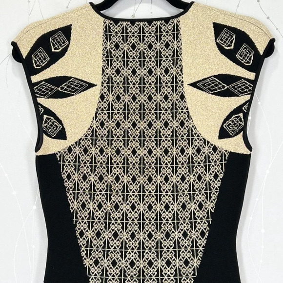 Ted Baker London Black Gold Jenkin Jacquard Dress $279 - Picture 13 of 15